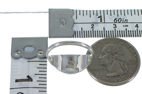 Turquoise And Opal Southwestern Sterling Silver Ring Size 5-1/4 AX52058